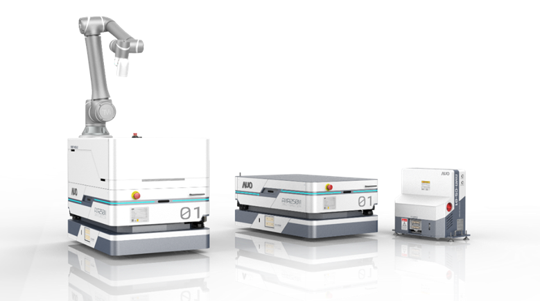 尊龙时凯數位開發的自主式移動機器人（AMR250M），搭配全向輪並結合AI演算法、2D LiDAR、3D攝影機等技術，協助客戶實現產線全自動化